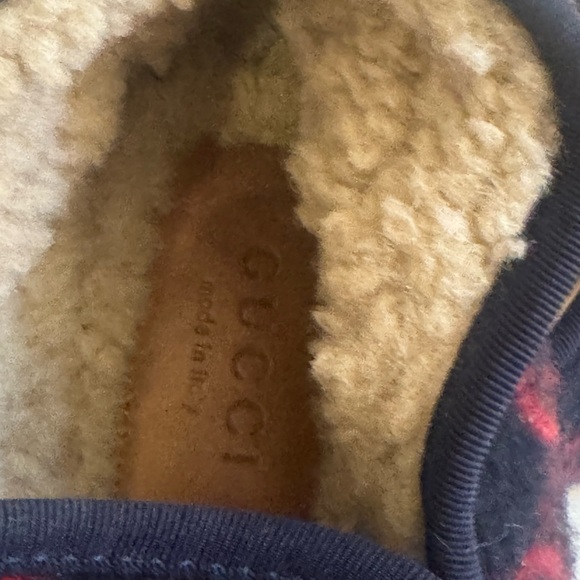 GUCCI SHOES WOMEN FRIA GG MARINO WOOL SHEARLING HORSEBIT LOAFERS-37.5 (7-7.5) - Picture 6 of 10